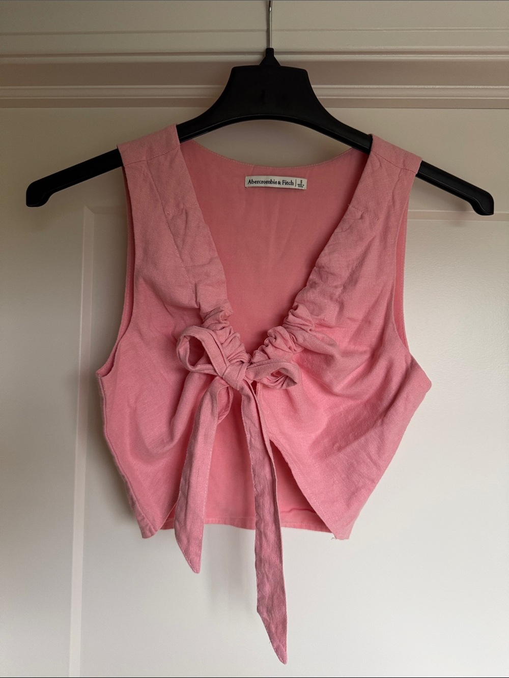 Abercrombie & Fitch Pink Tie-Front Tank